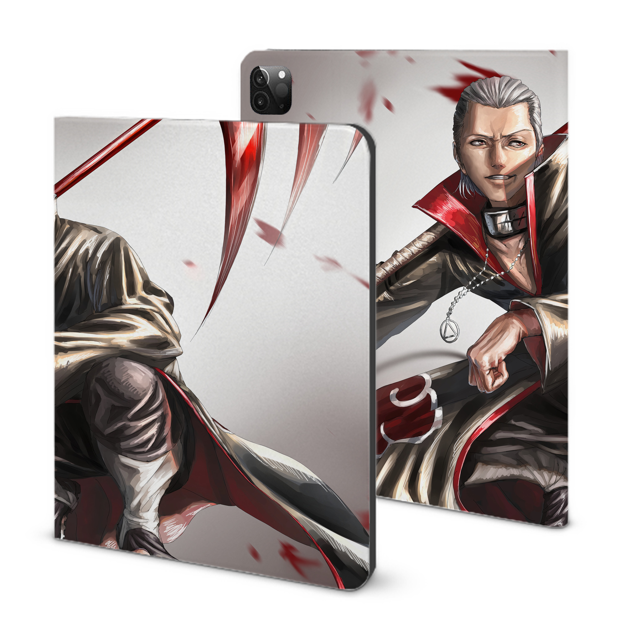 （画像用） NARUTO -ナルト- NARUTO -ナルト- 疾風伝 IPadケース ペンホルダー付き ブックスタイルデザイン